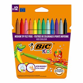Set of Felt Tip Pens Bic kid couleur Multicolour (12 Units)