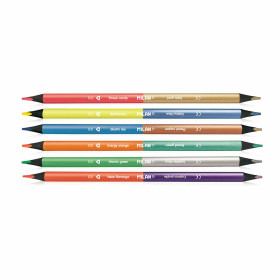 Colouring pencils Milan Bicoloured 6 Units