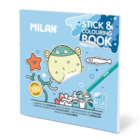 Picture Block for Colouring In Milan Blue odissey