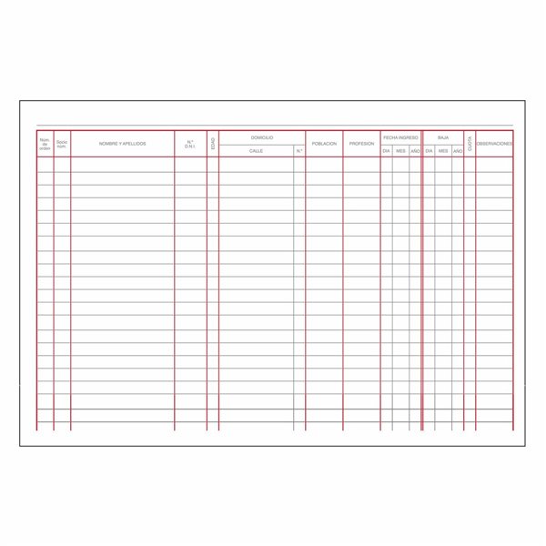 Book of Parters DOHE 09914 Burgundy A4 100 Sheets