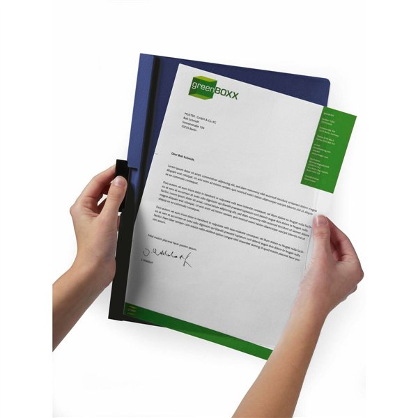 Document Folder Durable Duraclip 60 Transparent Dark blue A4