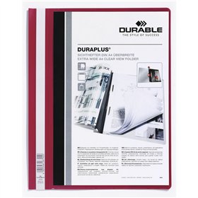 Document Holder Durable DURAPLUS Red Transparent A4 25 Pieces