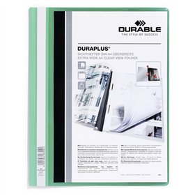 Dossier Durable Fástener Duraplus Transparent Green A4 (25 Units)