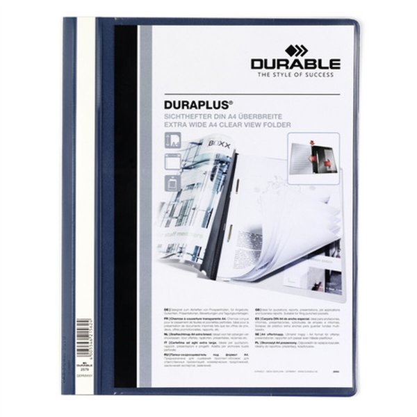 Dossier Durable DURAPLUS Transparent Dark blue A4 (25 Units)
