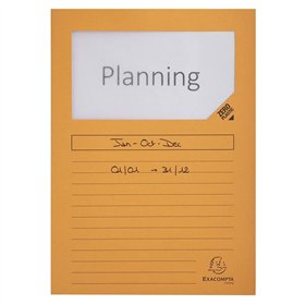 Set of Subfolders Exacompta Forever Orange A4 Transparent window 100 Pieces