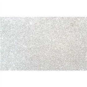 Eva Rubber Fama Glitter 10 Sheets White 50 x 70 cm