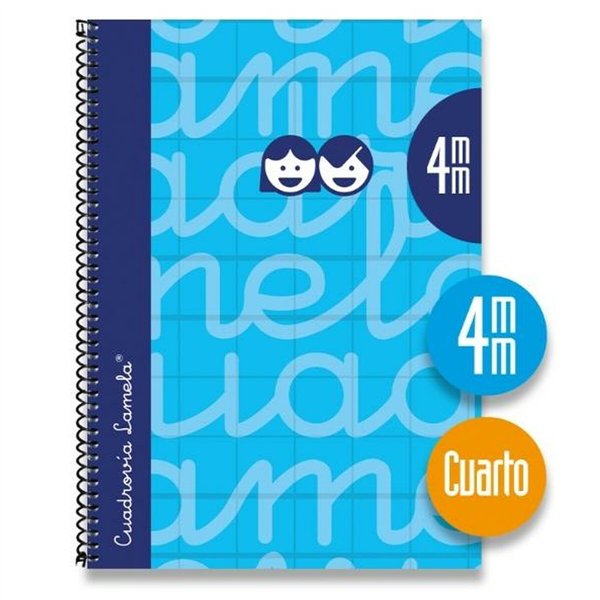 Notebook Lamela Blue Quarto 5 Pieces 80 Sheets