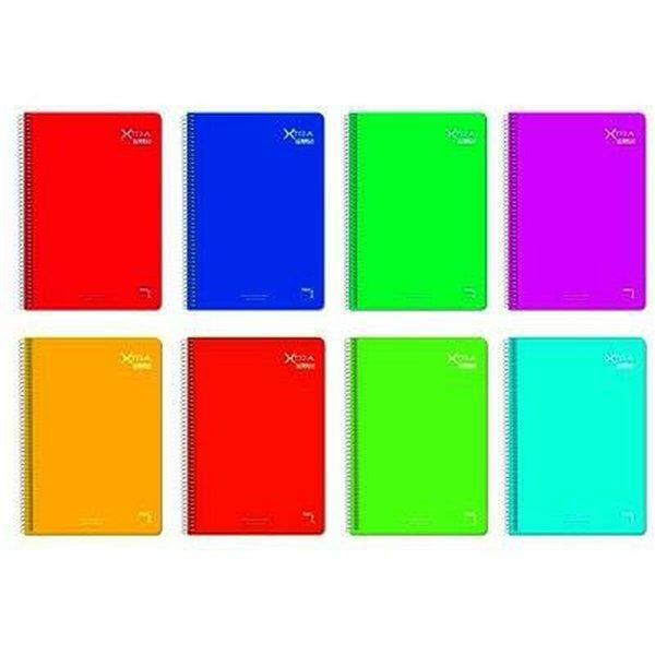 Notebook Pacsa Multicolour Quarto 80 Sheets 5 Pieces