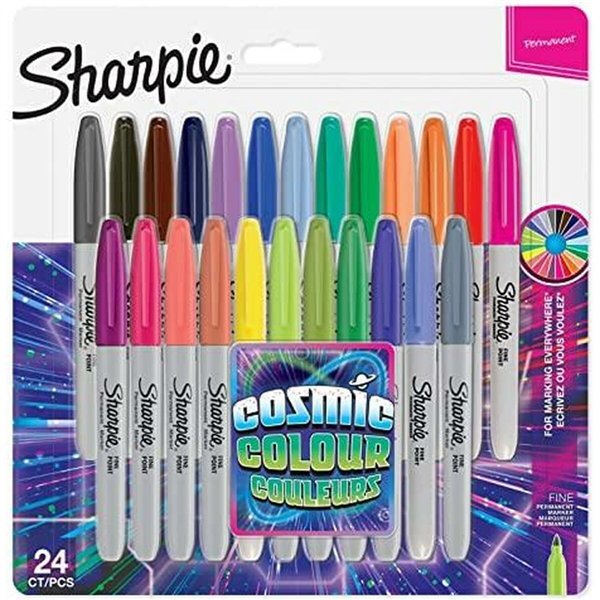 Set of Felt Tip Pens Sharpie Cosmic 24 Pieces Permanent Multicolour