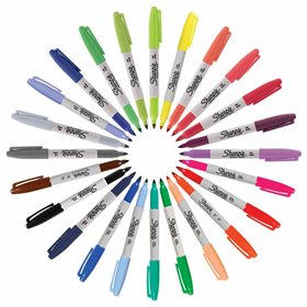 Set of Felt Tip Pens Sharpie Cosmic 24 Pieces Permanent Multicolour