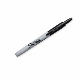 Permanent marker Sharpie Fine Retractable Black 12 Units