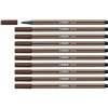 Felt-tip pens Stabilo Pen 68 Brown (10 Pieces)