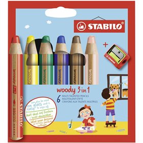 Colouring pencils Stabilo Woody 3-in-1 Multicolour