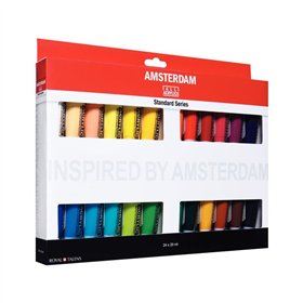 Painting set Talens Amsterdam Acrylic paint 24 Pieces Multicolour 200 ml