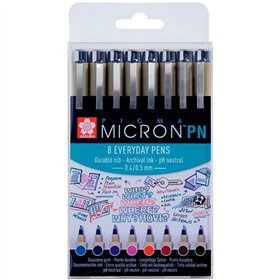Set of Felt Tip Pens Talens Sakura Pigma Micron PN 8 Pieces Multicolour