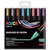 Set of Markers Uni-Ball PC-5M/8C 8 Pieces Multicolour
