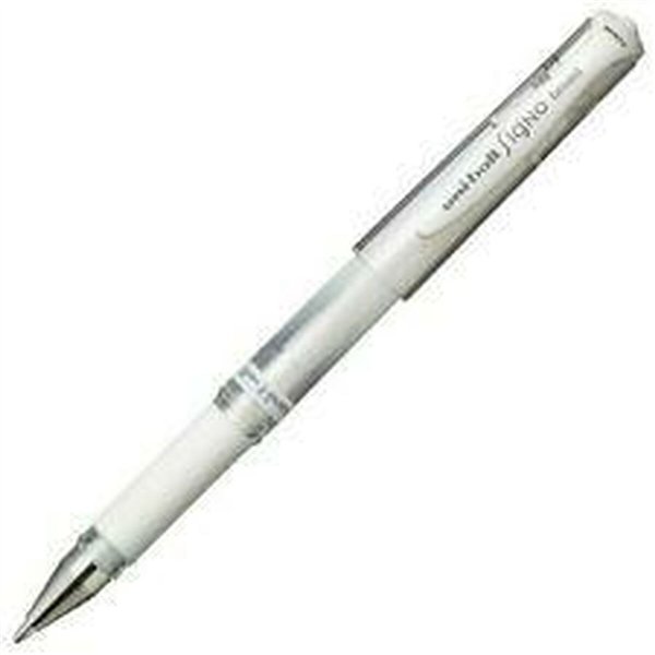 Liquid ink pen Uni-Ball Signo Broad UM-153 W White 0,6 mm (12 Pieces)