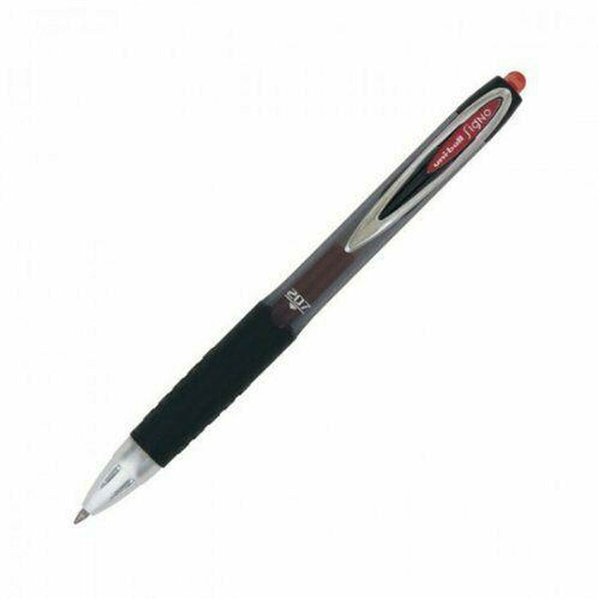 Liquid ink pen Uni-Ball Rollerball Signo UM-207 Red 0,4 mm (12 Pieces)