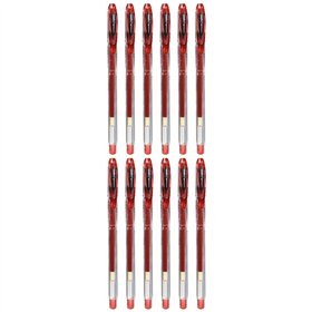 Liquid ink pen Uni-Ball Rollerball Signo Basicos UM-120 Red 0,5 mm (12 Pieces)