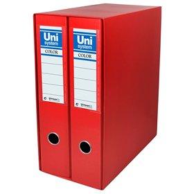 Lever Arch File Unipapel 2 Pieces Red A4 31,8 x 29 x 7,5 cm