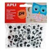 Set of stickers Apli Eyes Black 5 Units