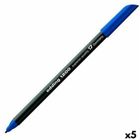 Felt-tip pens Edding 1200 Steel Blue (5 Units)
