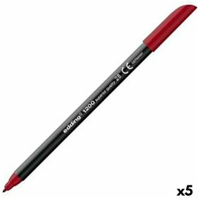 Felt-tip pens Edding 1200 Dark Red (5 Units)