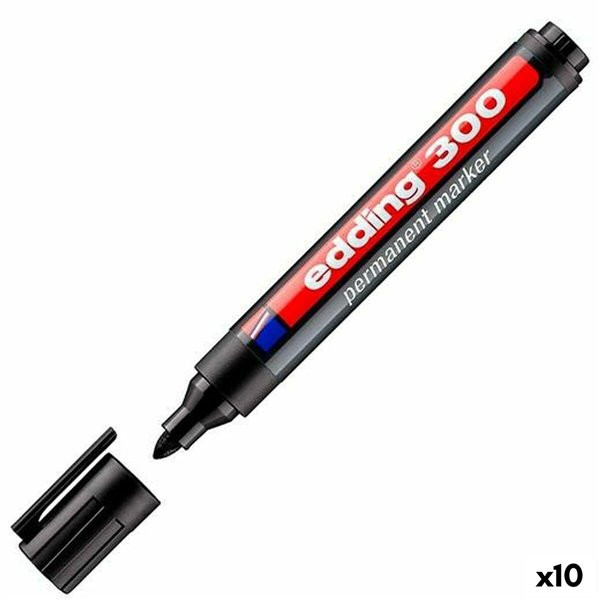 Permanent marker Edding 300 Black (10 Units)