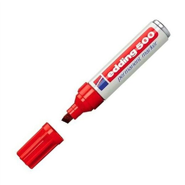 Permanent marker Edding 500 Red (10 Units)