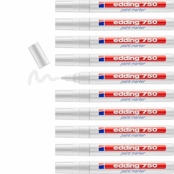 Permanent marker Edding 750 White (10 Units)
