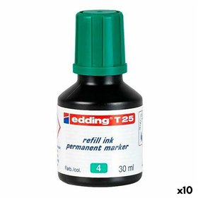 Refill ink Edding T25 Permanent marker Green 30 ml (10 Units)