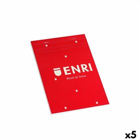 Paper Bag ENRI Red A5 80 Sheets 4 mm (5 Units)