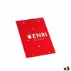 Paper Bag ENRI Red A5 80 Sheets 4 mm (5 Units)