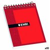 Notepad ENRI Red 80 Sheets 4 mm (10 Units)