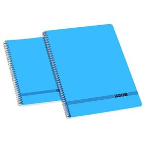 Notebook ENRI Soft cover Blue 80 Sheets 4 mm Quarto (10 Units)