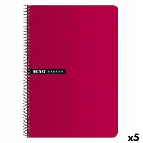 Notebook ENRI Red 21,5 x 15,5 cm (5 Units)