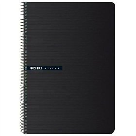 Notebook ENRI Status 100 Sheets A4 Black (5 Units)