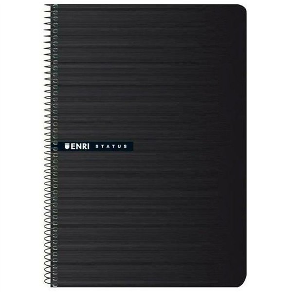 Notebook ENRI Status 100 Sheets A4 Black (5 Units)