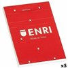 Notepad ENRI Red A4 80 Sheets 4 mm (5 Units)
