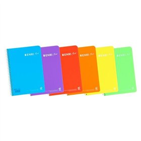 Notebook ENRI Multicolour Din A4 80 Sheets (5 Units)