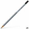Pencil with Eraser Faber-Castell Grip 2001 Ecological Grey HB (12 Units)