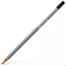 Pencil with Eraser Faber-Castell Grip 2001 Ecological Grey HB (12 Units)