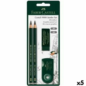 Pencil Set Faber-Castell Black (5 Units)
