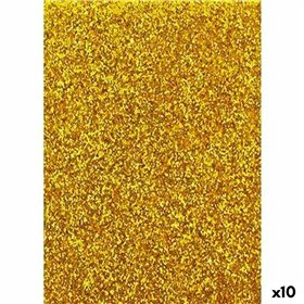 Paper Fama Glitter Golden Eva Rubber 50 x 70 cm (10 Units)