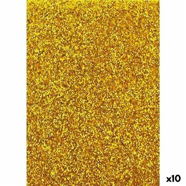 Paper Fama Glitter Golden Eva Rubber 50 x 70 cm (10 Units)