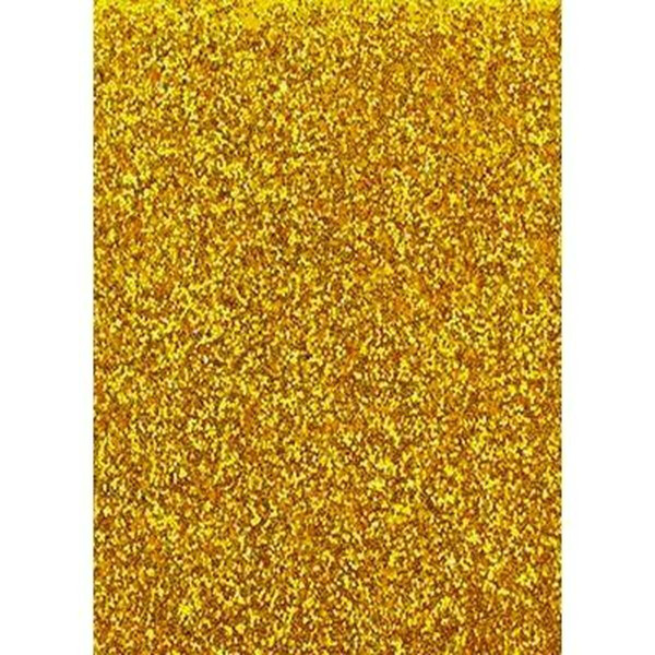 Paper Fama Glitter Golden Eva Rubber 50 x 70 cm (10 Units)