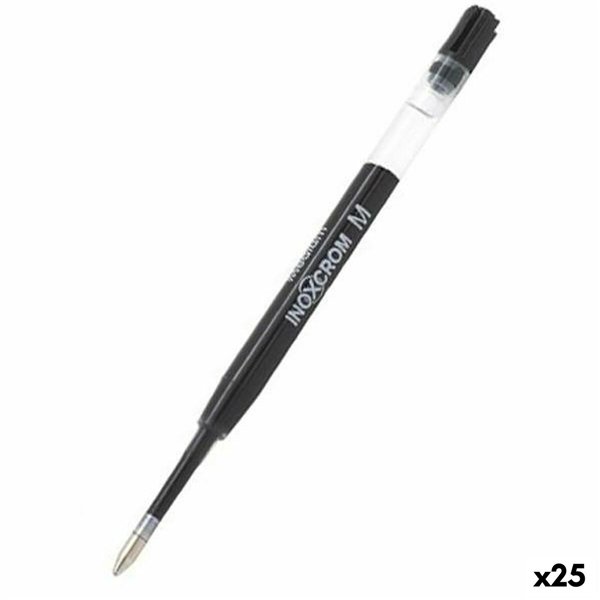 Refill for ballpoint pen Inoxcrom M Black 1 mm (25 Units)