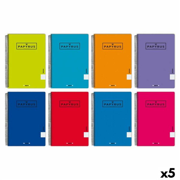 Notebook Papyrus 08-Uniclasic Quarto 80 Sheets (5 Units)