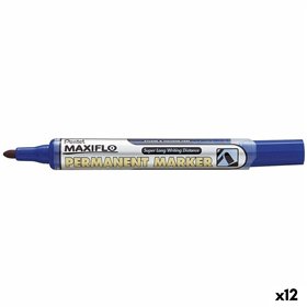 Permanent marker Pentel Maxiflo NLF50 Blue 12 Pieces (12 Units)