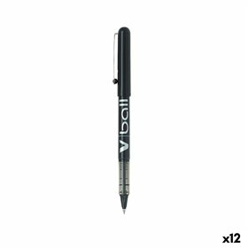 Roller Pen Pilot V Ball 0,7 mm Black (12 Units)